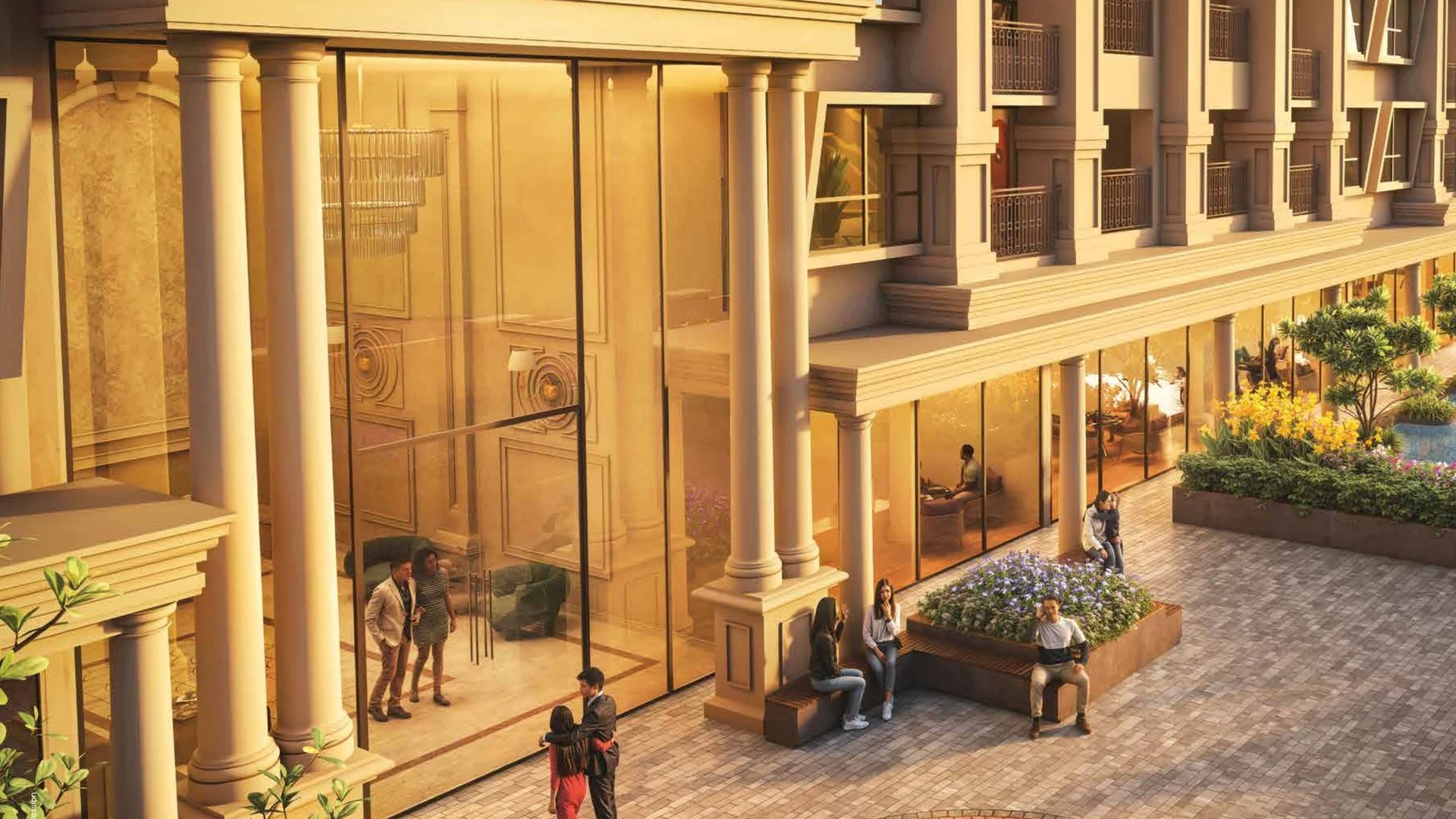 Ace Ayodhya Pune Grand Entrance Lobby and Podium Architecture